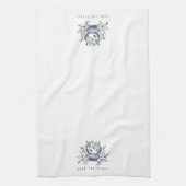 Coastal Crab “Deck the Claws” Holiday キッチンタオル (縦)