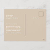 Coastal Cream New Year Retro Modern Blue Photo シーズンポストカード (裏面)