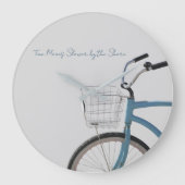 Coastal Cruiser Bike Shore Wall Clock ラージ壁時計 (正面)