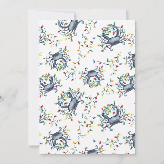 Coastal “Deck the Claws” Blue Crab Christmas Party 招待状 (裏面)