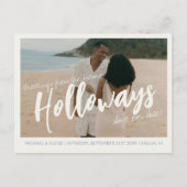 Coastal Destination Wedding Photo Save the Date  案内ポストカード (正面)