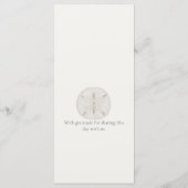 Coastal Eucalyptus Wedding Menu Card メニュー (裏面)