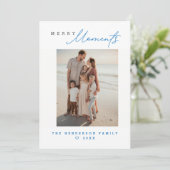 Coastal Family Beach vacation Custom Holiday Photo シーズンカード (スタンド正面)