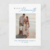 Coastal Family Beach vacation Custom Holiday Photo シーズンポストカード (正面)