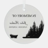 Coastal Fisherman Maritime Personalized Memorial ガラスオーナメント (裏面)
