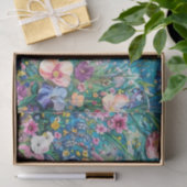 Coastal Floral Blue Crab & Butterflies Decoupage  薄葉紙 (ギフト)