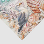 Coastal Floral Seagulls & Seashells Decoupage  薄葉紙 (詳細)