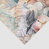 Coastal Floral Seagulls & Seashells Decoupage  薄葉紙 (詳細)
