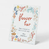 Coastal Flower Bar | Handwritten Bridal Shower 台座サイン (正面)