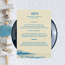 Coastal Granddaughter Wedding Menu With Guest Name メニュー