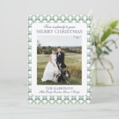 Coastal Grandmillennial Christmas Selsistic Photo シーズンカード (スタンド正面)