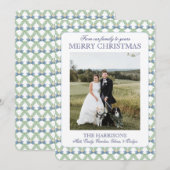 Coastal Grandmillennial Christmas Selsistic Photo シーズンカード (正面/裏面)