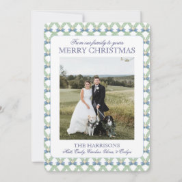 Coastal Grandmillennial Christmas Selsistic Photo シーズンカード