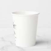 Coastal Hand Drawn Black & White Wedding 紙コップ (左)