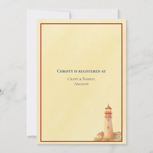 Coastal Hydrangea Bridal Shower Invitation 招待状 (裏面)