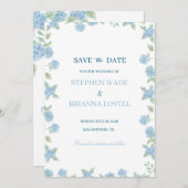 Coastal Hydrangea Save the Date  招待状 (正面/裏面)