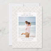 Coastal Ivory Bamboo Lattice Photo セーブザデート (正面)