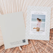 Coastal Ivory Bamboo Lattice Photo セーブザデート