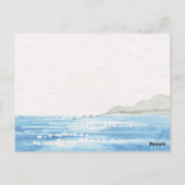 Coastal Lemon Garden Wedding Thank You ポストカード (裏面)