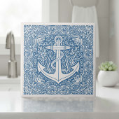 Coastal Life Series Anchor Blue D1208 タイル