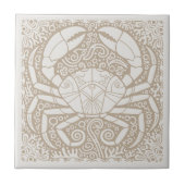 Coastal Life Series Crab Blue D1208 タイル (正面)