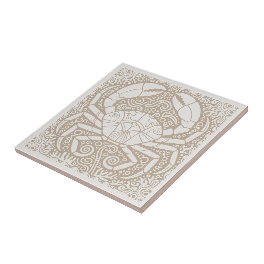 Coastal Life Series Crab Blue D1208 タイル (側面)