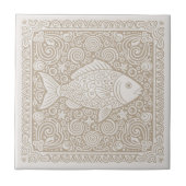 Coastal Life Series Fish サンドD1208 タイル (正面)