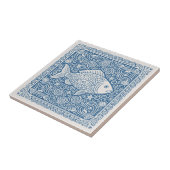 Coastal Life Series Fish Blue D1208 タイル (側面)