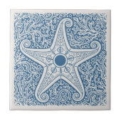 Coastal Life Series Starfish Blue D1208 タイル (正面)