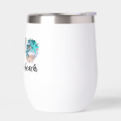 Coastal Life Tumbler – 平和、愛、ビーチ (左面)