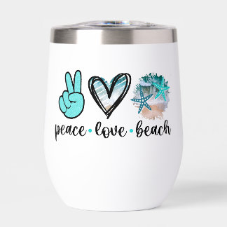Coastal Life Tumbler – 平和、愛、ビーチ