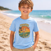 Coastal Lifestyle Gator Surfing -Retro Beach Kid's Tシャツ