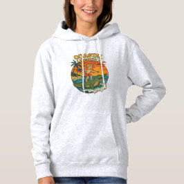 Coastal Lifestyle Gator Surfing - Retro Surf Beach パーカ