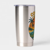 Coastal Lifestyle Gator Surfing - Retro Surf Beach 保温保冷タンブラー (右面)