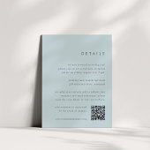 Coastal Light Blue All-in-One Wedding Details エンクロージャーカード