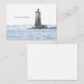Coastal Lighthouse & Atlantic Ocean Nautical Theme ノートカード (正面/裏面)
