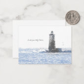 Coastal Lighthouse & Atlantic Ocean Nautical Theme ノートカード (正面/裏面インサイチュ)