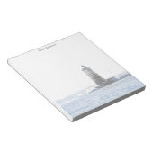 Coastal Lighthouse & Atlantic Ocean Nautical Theme ノートパッド (アングル)