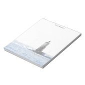 Coastal Lighthouse & Atlantic Ocean Nautical Theme ノートパッド (回転)