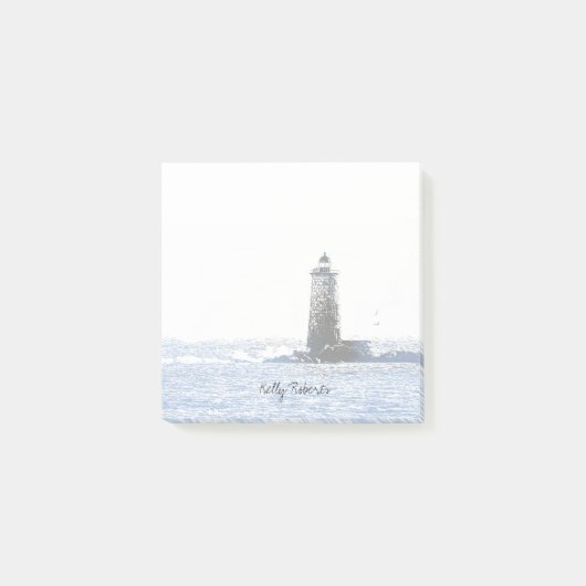 Coastal Lighthouse & Atlantic Ocean Nautical Theme ポストイット (正面)