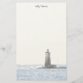 Coastal Lighthouse & Atlantic Ocean Nautical Theme 便箋