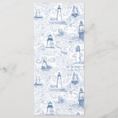 Coastal Lighthouse Blue Toile Wedding メニュー (裏面)