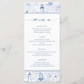 Coastal Lighthouse Blue Toile Wedding メニュー (正面)