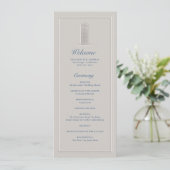 Coastal Lighthouse Nautical Formal Wedding Program (スタンド正面)