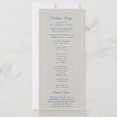 Coastal Lighthouse Nautical Formal Wedding Program (裏面)