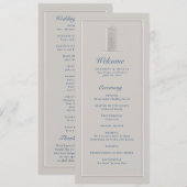 Coastal Lighthouse Nautical Formal Wedding Program (正面/裏面)