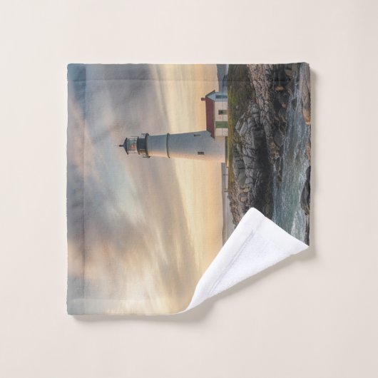 Coastal Lighthouse Sunset 3-Piece Bath Towel Set バスタオルセット (ウォッシュタオル)