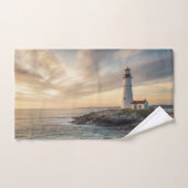 Coastal Lighthouse Sunset 3-Piece Bath Towel Set バスタオルセット (ハンドタオル)