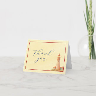 Coastal Lighthouse Thank You Card サンキューカード