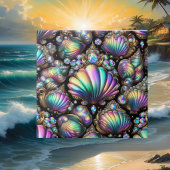 Coastal Living | Black Seashell Opal Diamond タイル